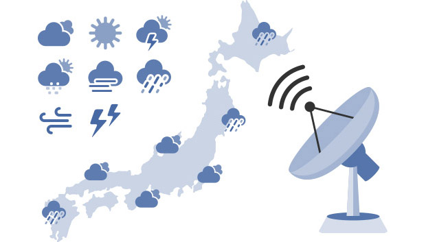 気象庁の気象データや地震情報、自治体からの緊急速報を入手
